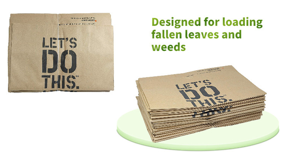 Sacos de papel recicláveis ​​ecologicamente corretos para coleta de jardim