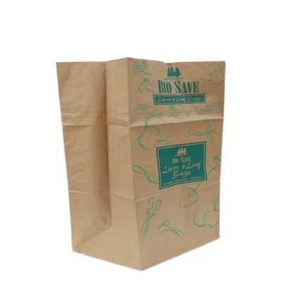 Sacos de lixo de pátio de papel abertos personalizados duráveis Eco-friendly