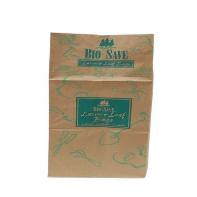 Logotipo personalizado Sacos de papel de gramado de 30 litros de grande capacidade