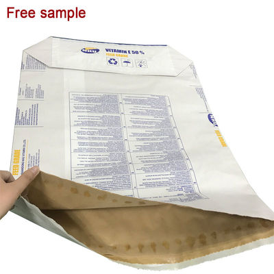 SGS / FDA / ISO9001 Saco de papel de parede múltipla Dimensões personalizáveis