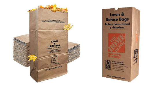 Sacos de papel de corte de grama ecológico para jardim ou quintal