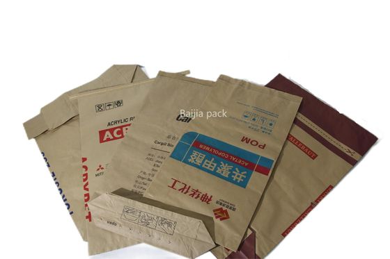 Materiais alimentares Bolsas de papel Kraft de parede múltipla