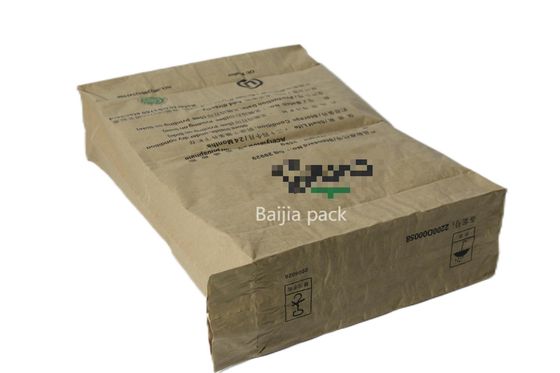 Bolsas de papel Kraft de parede múltipla personalizadas Certificação Fda Indústria química Embalagens