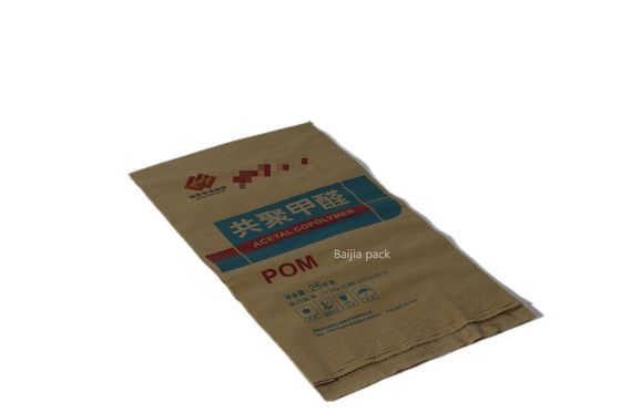 Bolsas de papel Kraft de parede múltipla personalizadas Certificação Fda Indústria química Embalagens