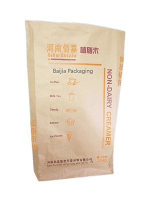 Embalagens industriais Bolsas de papel Kraft de parede múltipla Logotipo personalizado