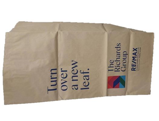 Sacos de lixo de quintal marrom ecológicos para compradores ambientalmente conscientes