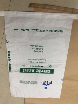 Impressão personalizada Sacos de papel de costura de 20 kg para embalagens