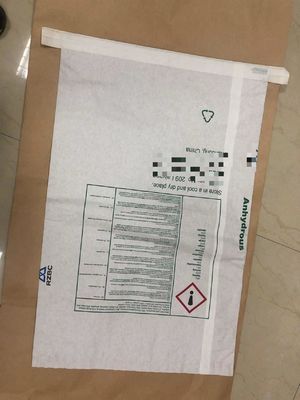 Sacos de papel de parede múltipla de boca aberta costurados personalizados para alimentação animal e aditivo