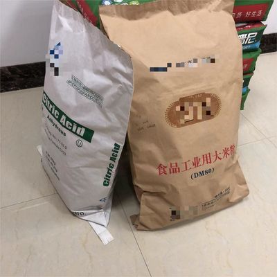 Sacos de papel de parede múltipla com boca aberta costurados e ambientalmente corretos