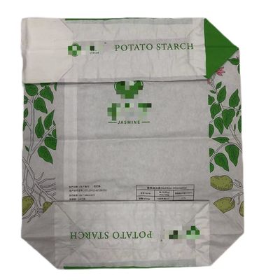 Tipo de válvula personalizada Saco de papel multipar industrial de embalagem Amido com laminação