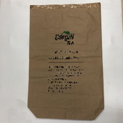 Bolsas de papel de parede industriais personalizadas com fundo plano para maltodextrina com logotipo