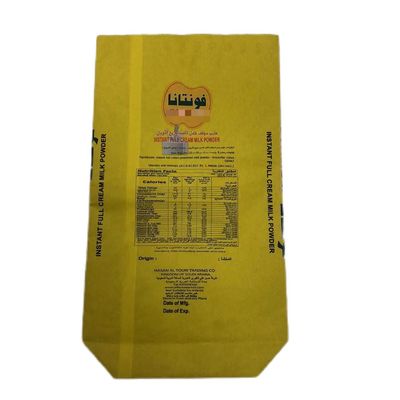 Bolsas de papel de fundo de pinça industrial de forma personalizada para impressão de leite em pó até 7 cores