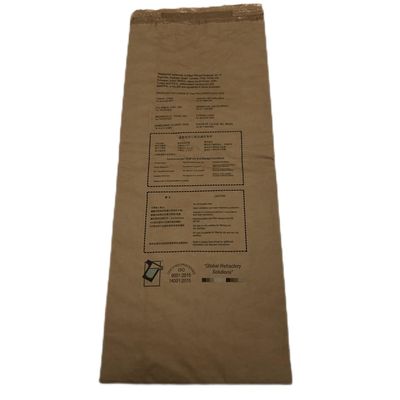 25 kg Saco de papel Pbom Boca calor selado para embalagem Materiais de construção e materiais refratários