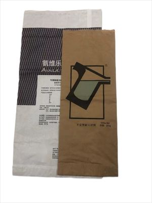Sacos industriais de papel kraft em branco ou marrom para embalagens em pó e grânulos
