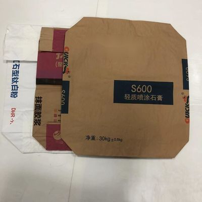 Sacos de papel de parede múltipla com válvula colada biodegradável