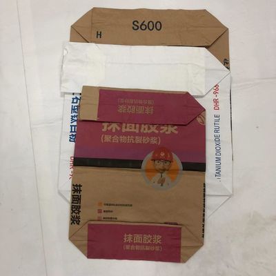 Sacos de papel de parede múltipla com válvula colada biodegradável