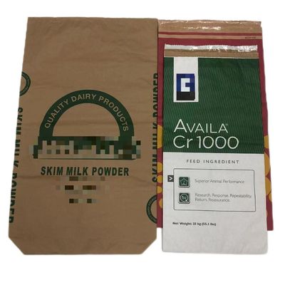Logotipo de impressão personalizado Bolsas de papel de parede múltipla à prova de umidade