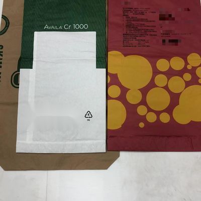 Sacos de papel selados por calor, brancos ou castanhos