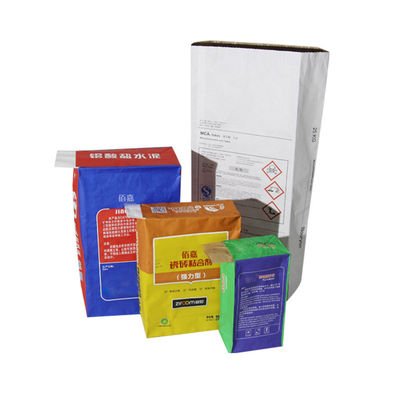 Sacos industriais de papel kraft de parede múltipla / saco 20KG Fabricante para produtos secos fluviais