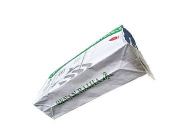 Parte inferior branca do quadrado da estabilidade dos sacos de papel de Kraft do produto comestível sacos de papel Multilayer da boa