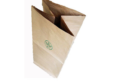 Sacos de papel biodegradáveis de Brown Kraft do desperdício do jardim da jarda dos sacos de papel da parte inferior da pitada