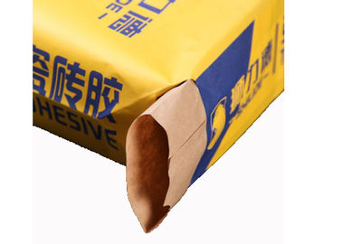 A cópia de Flexo colore o tipo da válvula dos sacos de papel de Multiwall - 2 camadas da força de alta elasticidade