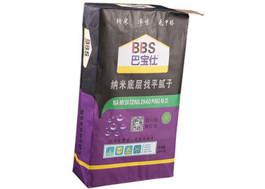 Da telha inferior quadrada dos sacos de papel 20kg 25kg de Multiwall Kraft de 2/3 de dobra embalagem adesiva