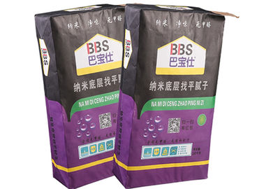 Da telha inferior quadrada dos sacos de papel 20kg 25kg de Multiwall Kraft de 2/3 de dobra embalagem adesiva
