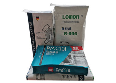 Sacos de papel seguros colados coloridos Sealable da parte inferior do bloco do alimento dos sacos de papel de Multiwall da válvula