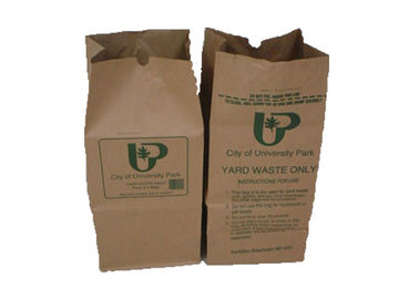 Recuse o gramado dos sacos de papel do gramado de Multiwall Kraft do lixo e sacos de empacotamento das folhas