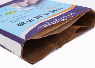 Usos agrícolas dos produtos láteos químicos da parte inferior lisa dos sacos de papel da válvula da boca do bico
