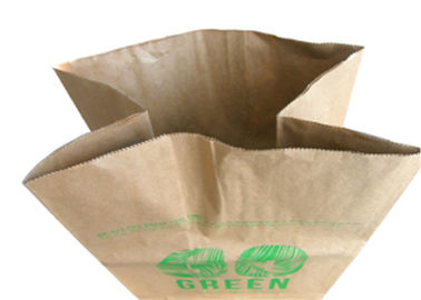 Sacos de papel de papel de Multiwall da camada de Brown os multi esquadram o saco de lixo inferior do agregado familiar