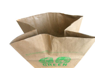 Flexo que imprime os sacos de papel do gramado de Multiwall de 2 camadas biodegradáveis para o desperdício do jardim