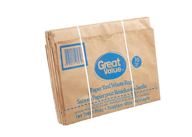 A jarda de Kraft 80g/M2 do lixo da folha desperdiça sacos de papel do gramado