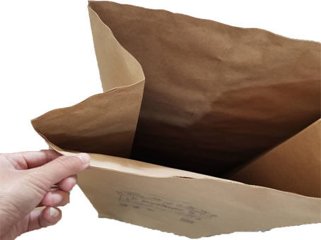 Saco biodegradável do desperdício de jarda do papel da dobra 25kg de Brown 2