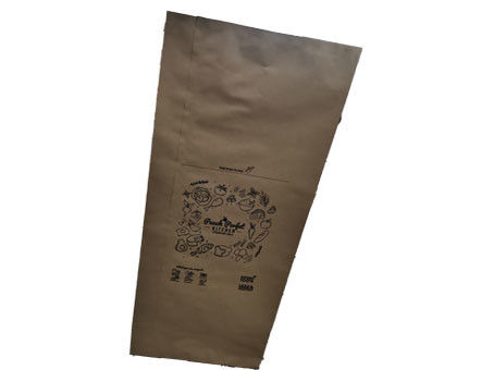 Logotipo personalizado Sacos de papel de gramado de 30 litros de grande capacidade