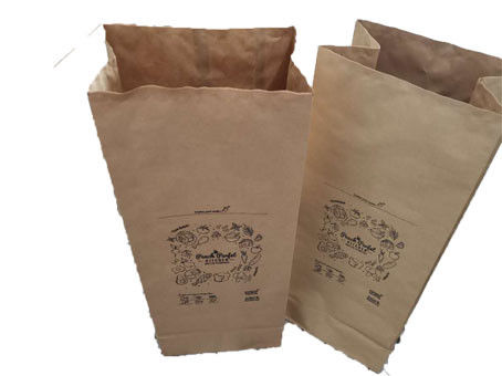 Sacos de papel do carvão vegetal de Brown Kraft 120g/M2 das duplas camada