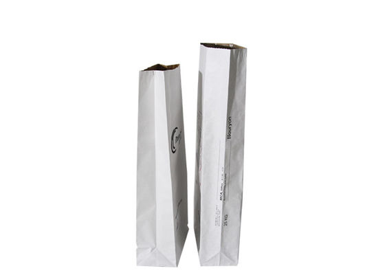 Saco de papel biodegradável imprimindo feito sob encomenda inferior do quadrado para o amido de milho de empacotamento
