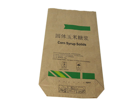 Tratamento de superfície do deslizamento dos sacos de papel inferiores reusáveis de Multiwall Kraft do quadrado anti