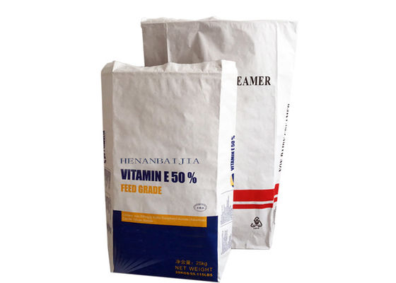 saco de papel branco de Brown Kraft da dupla camada de 15kg 20kg 25kg para empacotar