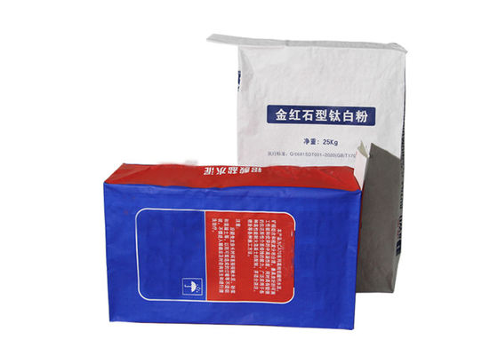 Saco de papel personalizado dos sacos 50kg Kraft do papel de parede do logotipo 25kg multi