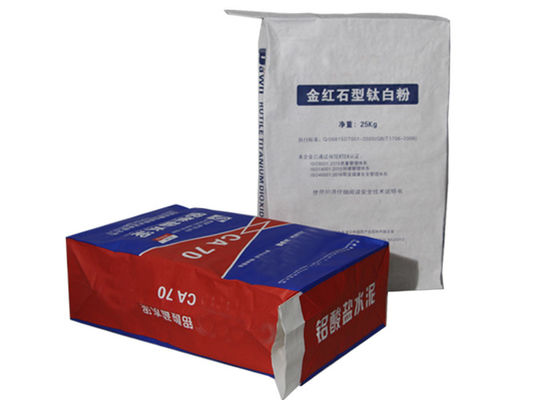 20KG 25KG colou o almofariz do cimento da indústria química dos sacos de papel de Multiwall Kraft da válvula