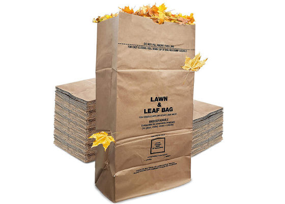 O saco de lixo de papel amigável da cozinha de 20 mícrons de Eco desperdiça o saco de papel de Kraft da coleção