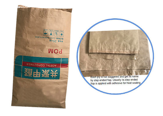 Brown reciclado ou o animal de estimação amarelo do saco de papel de embalagem dos sacos de papel de Kraft alimentam o saco de empacotamento