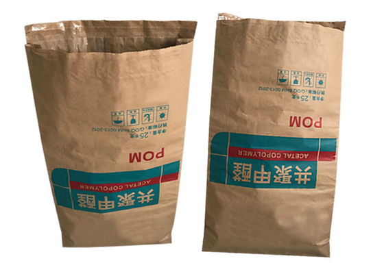 Branco de empacotamento ou Brown da parte inferior da pitada do saco de papel 10kg 15kg 20kg da farinha do produto comestível