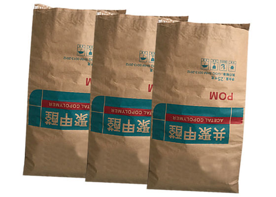 Proteção da umidade dos sacos de papel 10kg 25kg 50kg de Multiwall Kraft da farinha de trigo