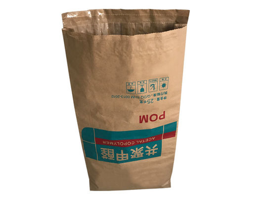 Os sacos de papel colados Moistureproof reciclados de Multiwall da válvula comprimem inferior