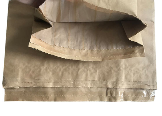 Sacos de papel abertos biodegradáveis da boca das duplas camada 60gsm com parte inferior da pitada