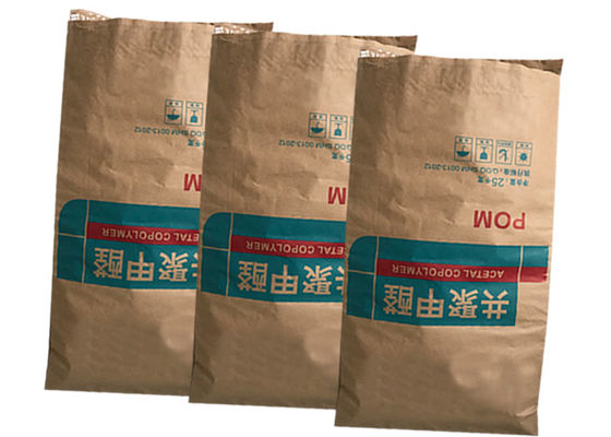 20KG imprimindo feito sob encomenda colou o saco aberto do papel da boca com parte inferior da pitada