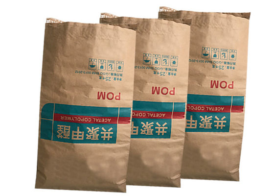 Os sacos de papel abertos costurados de grande resistência de Multiwall da boca comprimem inferior para empacotar